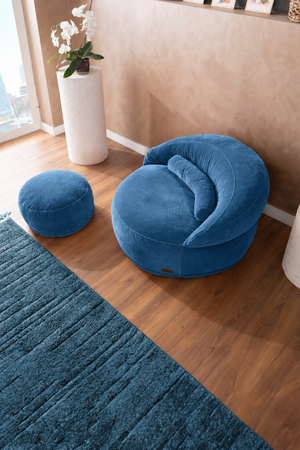 Felix XL Puf İndigo Mavi