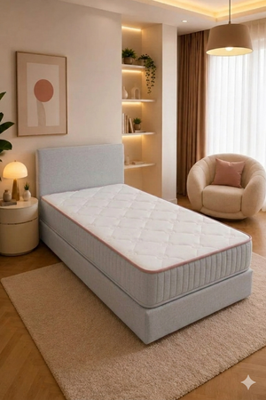 Fly Visco Bed Set | Tamamen Sünger Sandıksız Yıkanabilir Bazalı