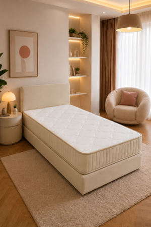 Fly Visco Bed Set | Tamamen Sünger Sandıksız Yıkanabilir Bazalı